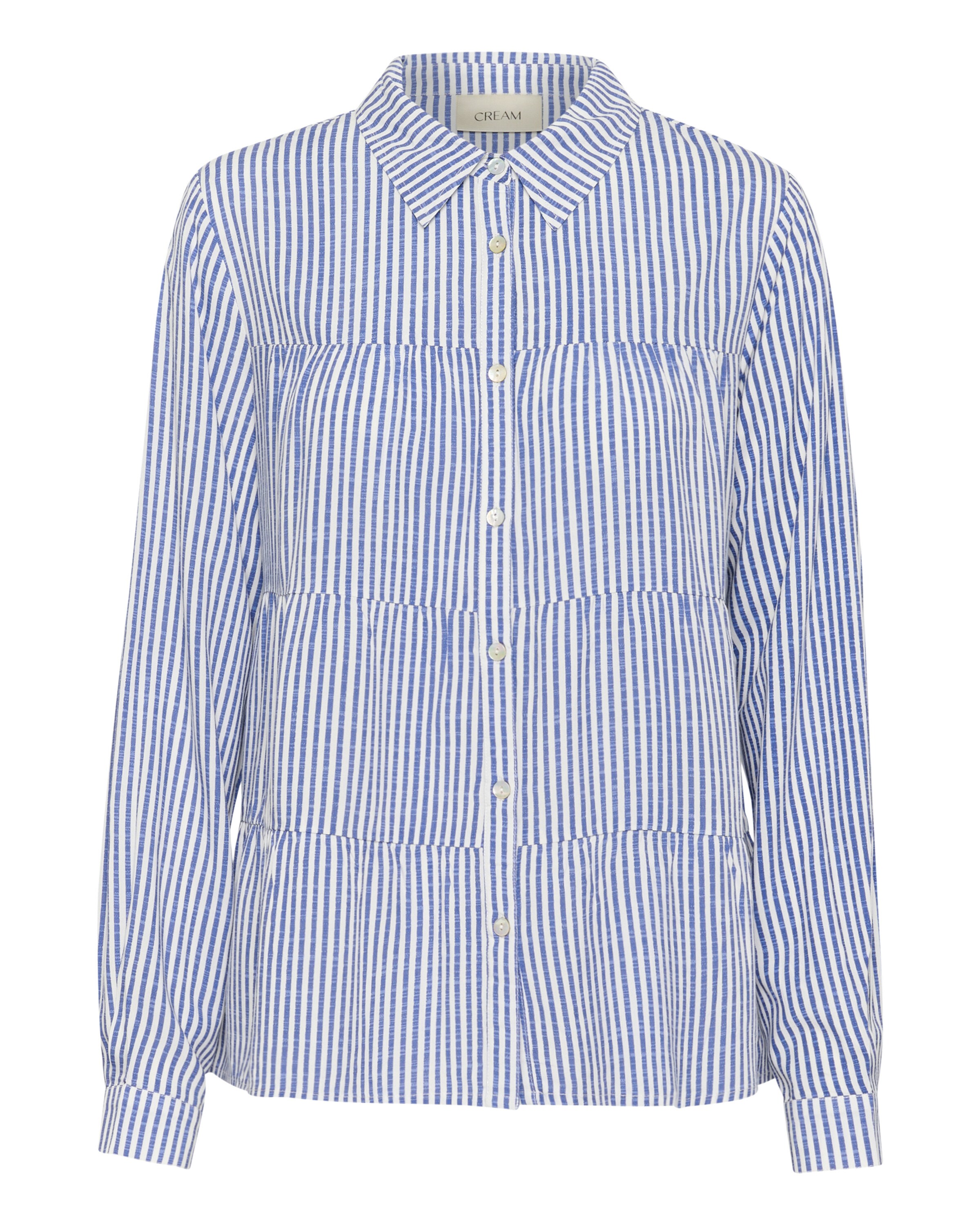 Cream Bluse 'Tiah Malinka' i blå: forside