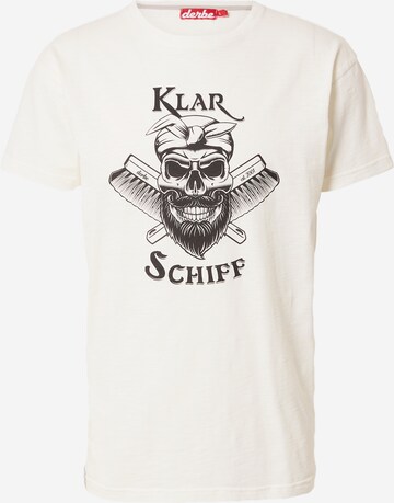 Derbe T-Shirt 'Klarschiff' in Weiß: predná strana