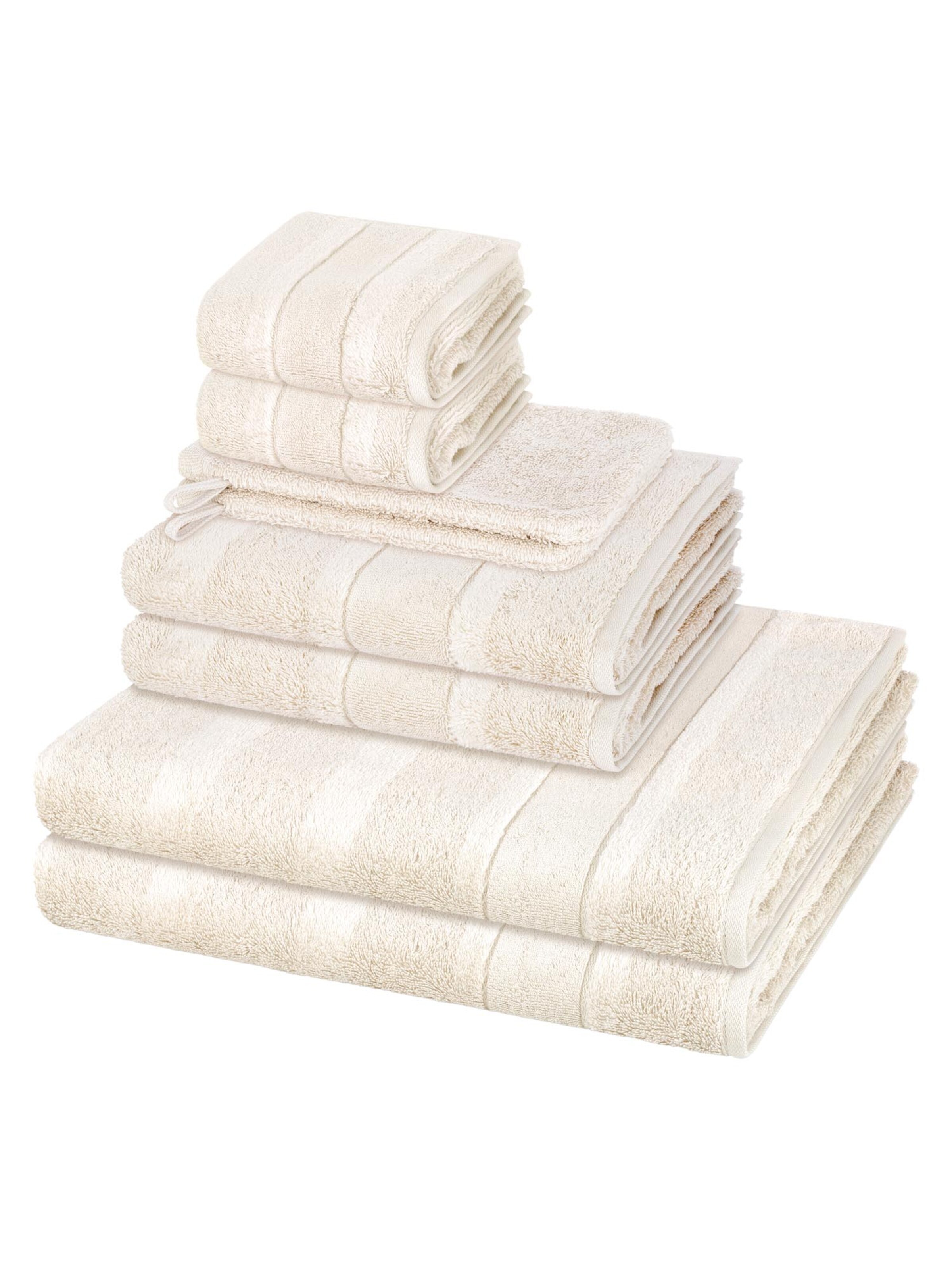 Cawö Towel 'Noblesse' in Beige: front