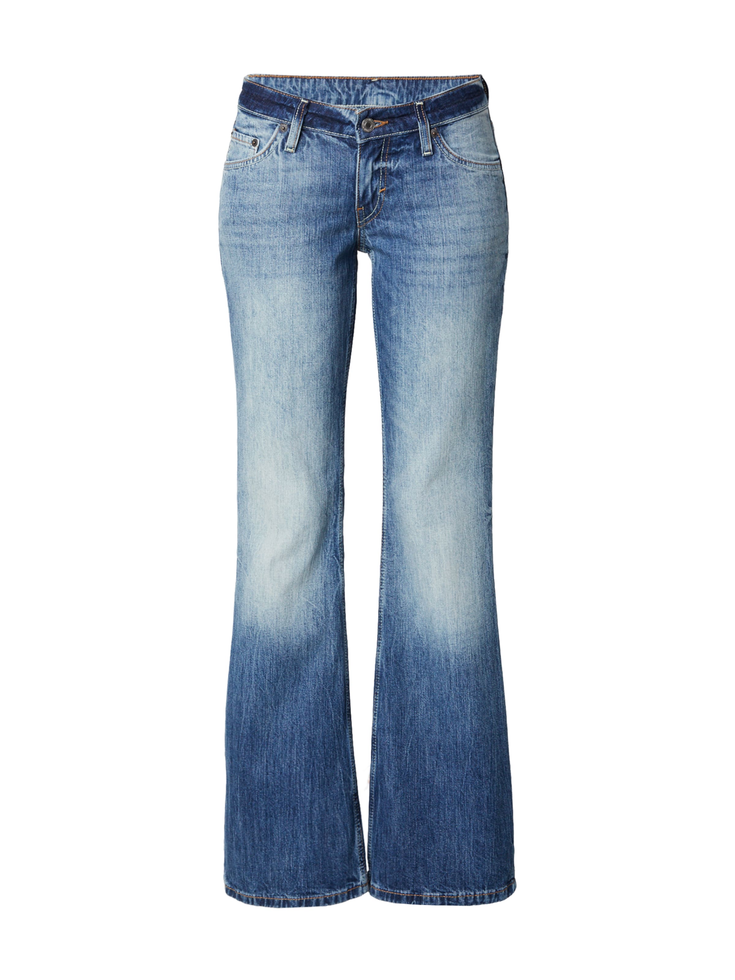 WEEKDAY Alt laienev Teksapüksid &#x27;Nova&#x27;, värv sinine: eest vaates