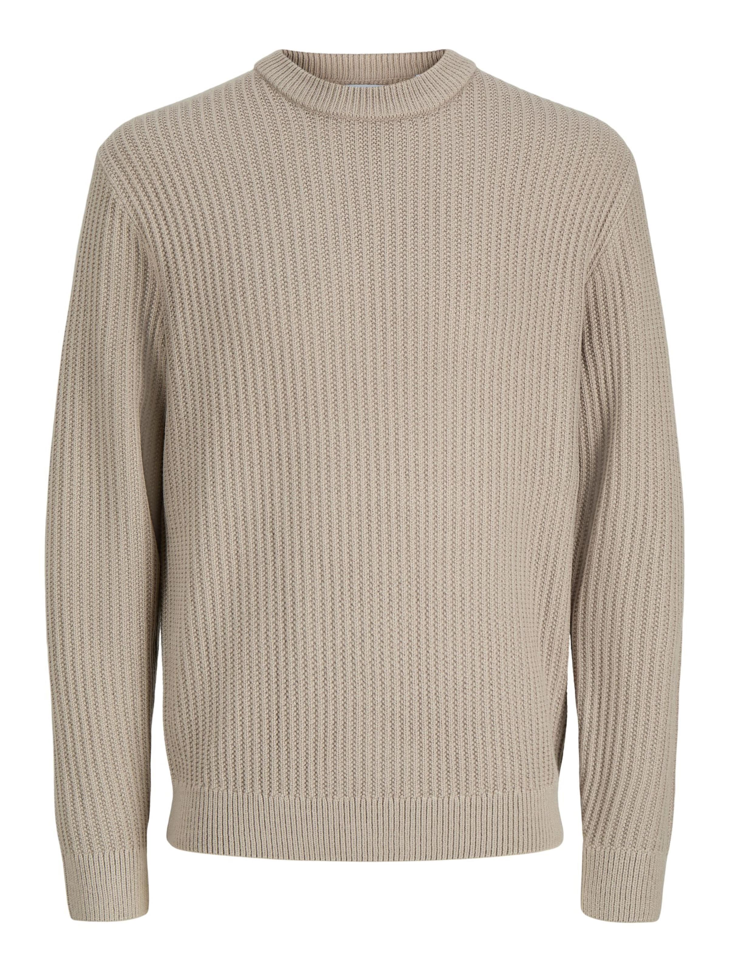 JACK & JONES Sweater 'JJSage' in Beige: front