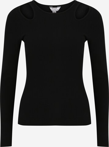 Tricou de la Dorothy Perkins Petite pe negru: față