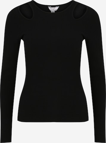 Dorothy Perkins Petite Shirt in Black: front
