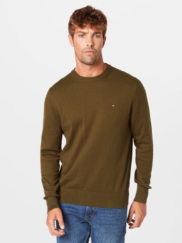 Regular fit Pullover di TOMMY HILFIGER in verde: frontale
