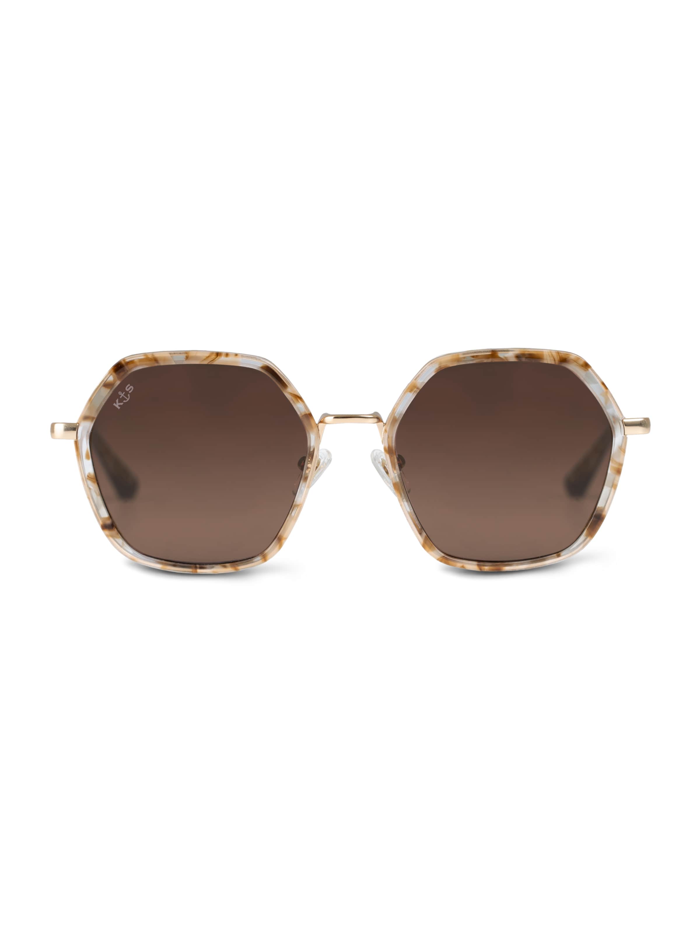 Kapten & Son Солнцезащитные очки 'Amsterdam Edge Toffee Tortoise Brown' в Коричневый