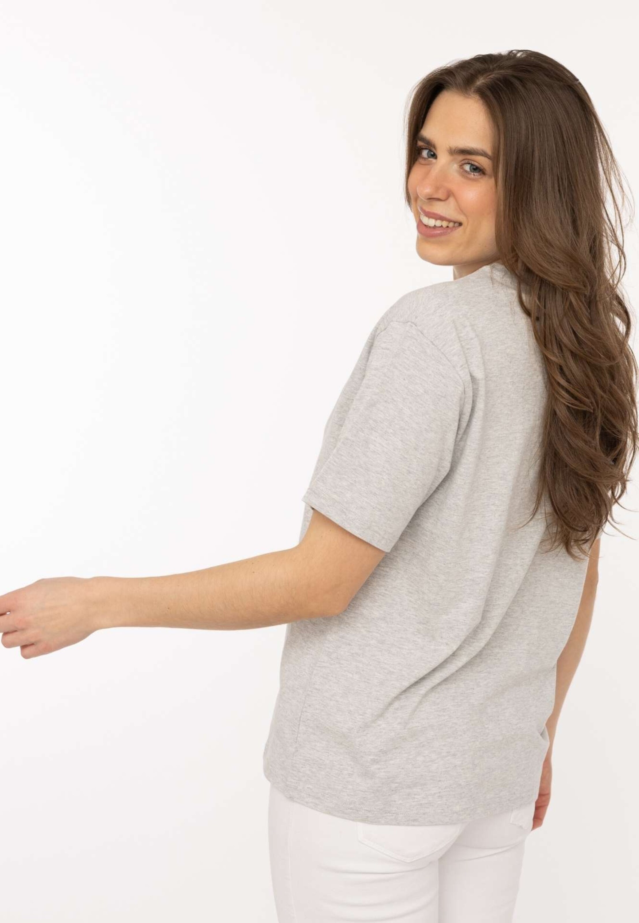 T-shirt Zwillingsherz en gris