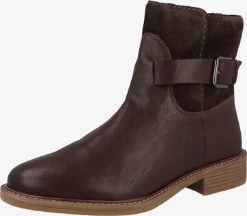 Bottines 'Cologne Strap' CLARKS en marron : devant