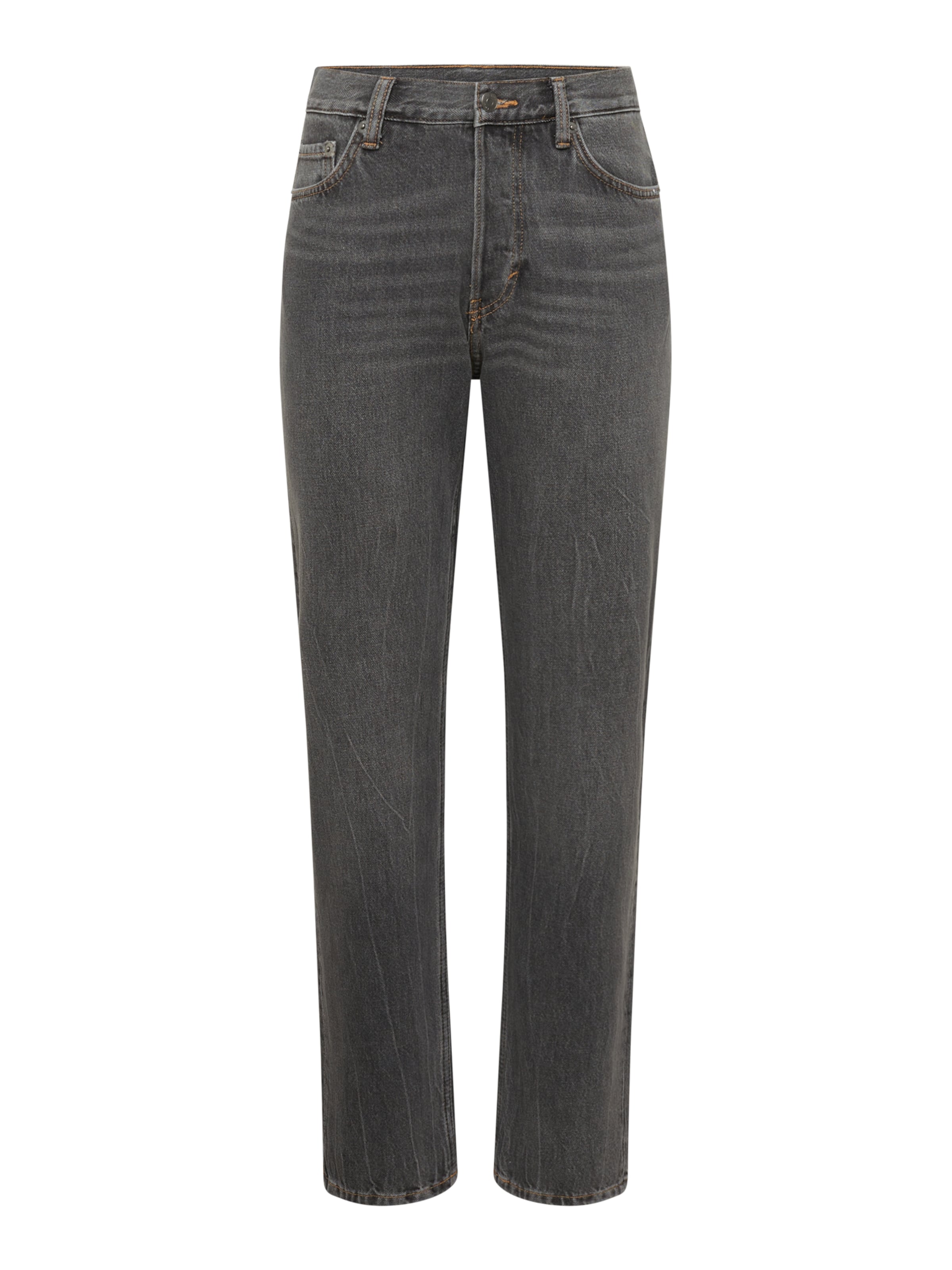 WEEKDAY Regular Jeans 'Barrel' in Black: front