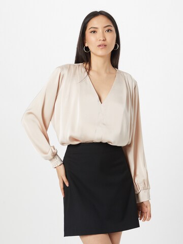 Camicia da donna di Wallis in beige: frontale