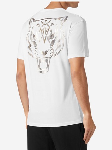 T-Shirt 'Tiger' Plein Sport en blanc