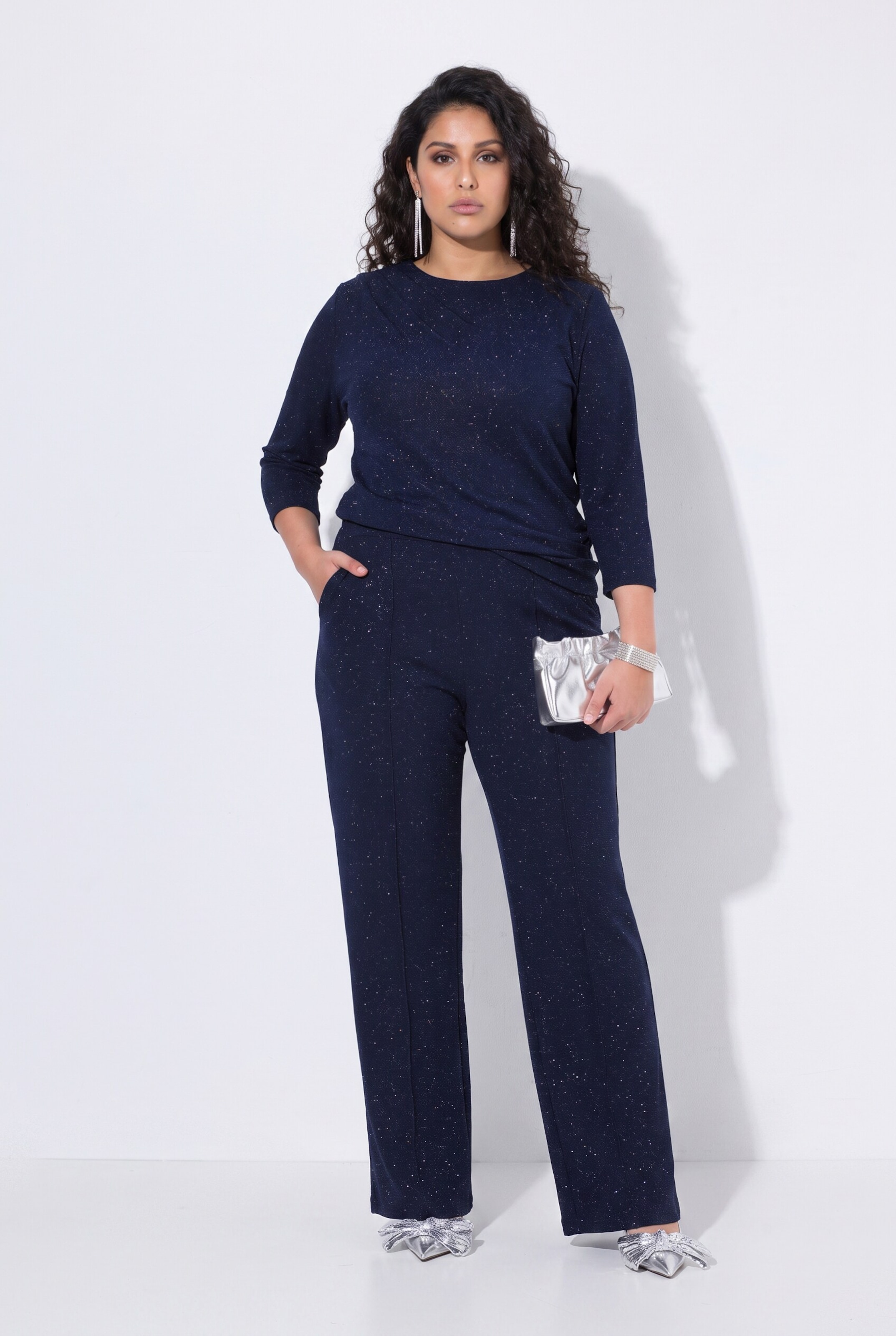 Ulla Popken Regular Broek in Blauw