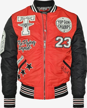 TOP GUN Between-Season Jacket in Red: front