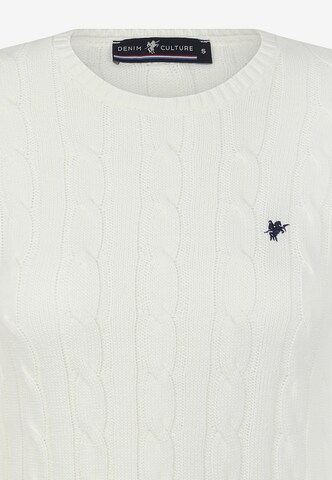 DENIM CULTURE Пуловер 'Luisa' в бяло