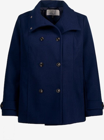 Ulla Popken Between-Seasons Coat in Blue: front