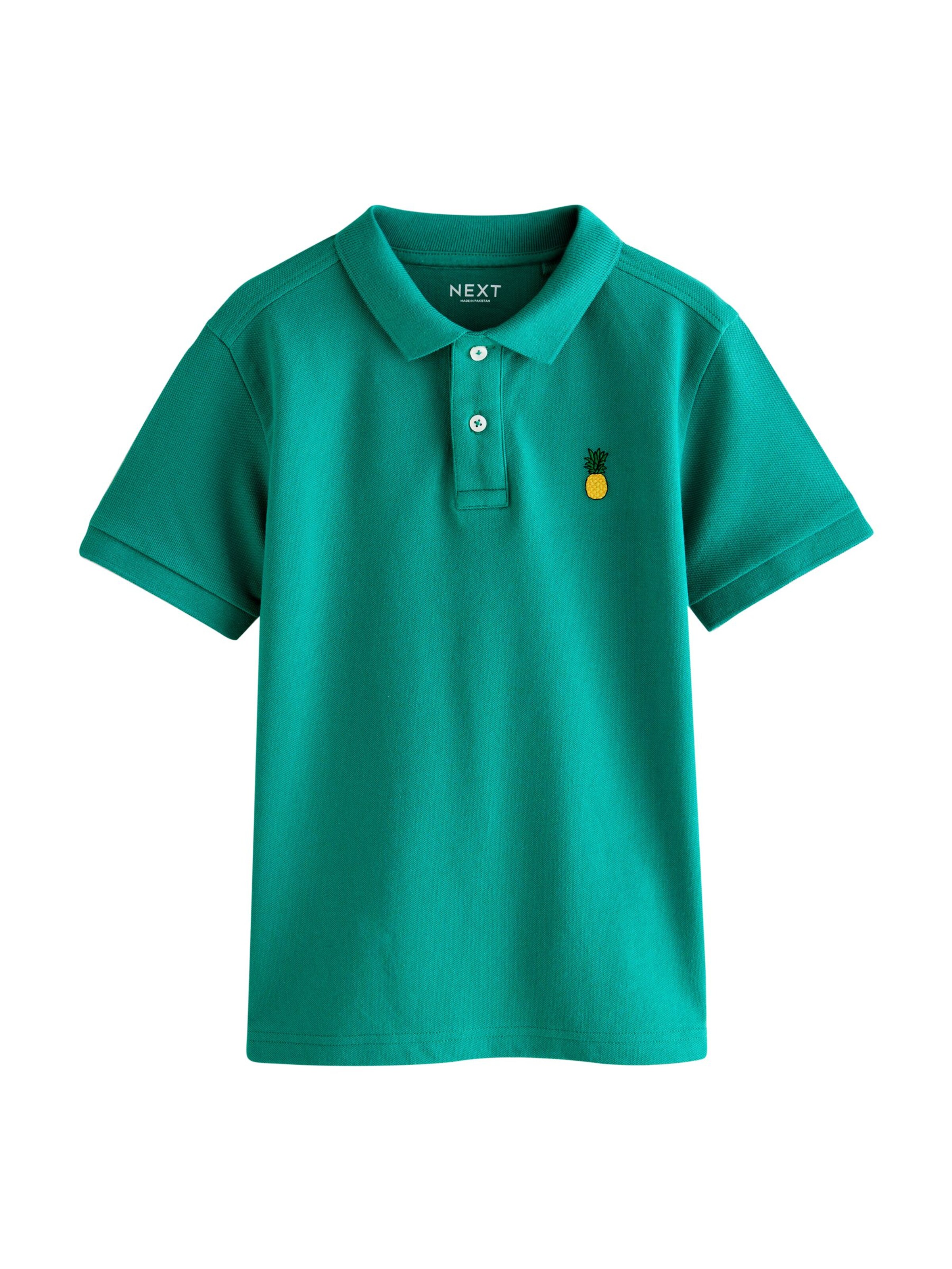 Next Poloshirt in Grün: Vorderseite