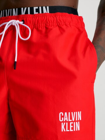 Calvin Klein Swimwear Board Shorts in Red