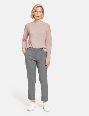 GERRY WEBER Regular Trousers with creases 'Citystyle' in Grey