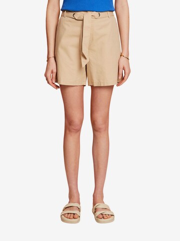 ESPRIT Loose fit Pants in Beige: front