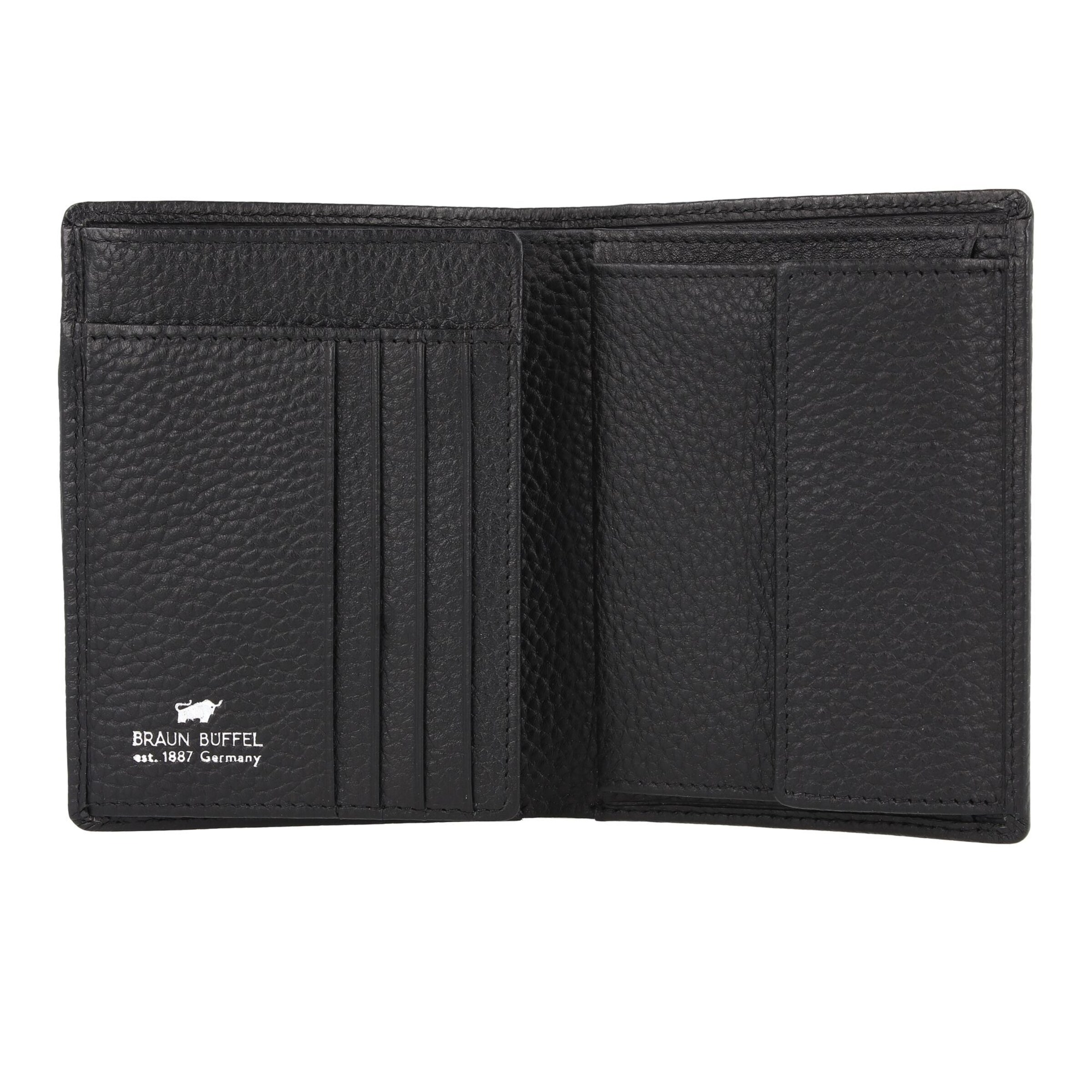 Braun Büffel Wallet 'Theo' in Black