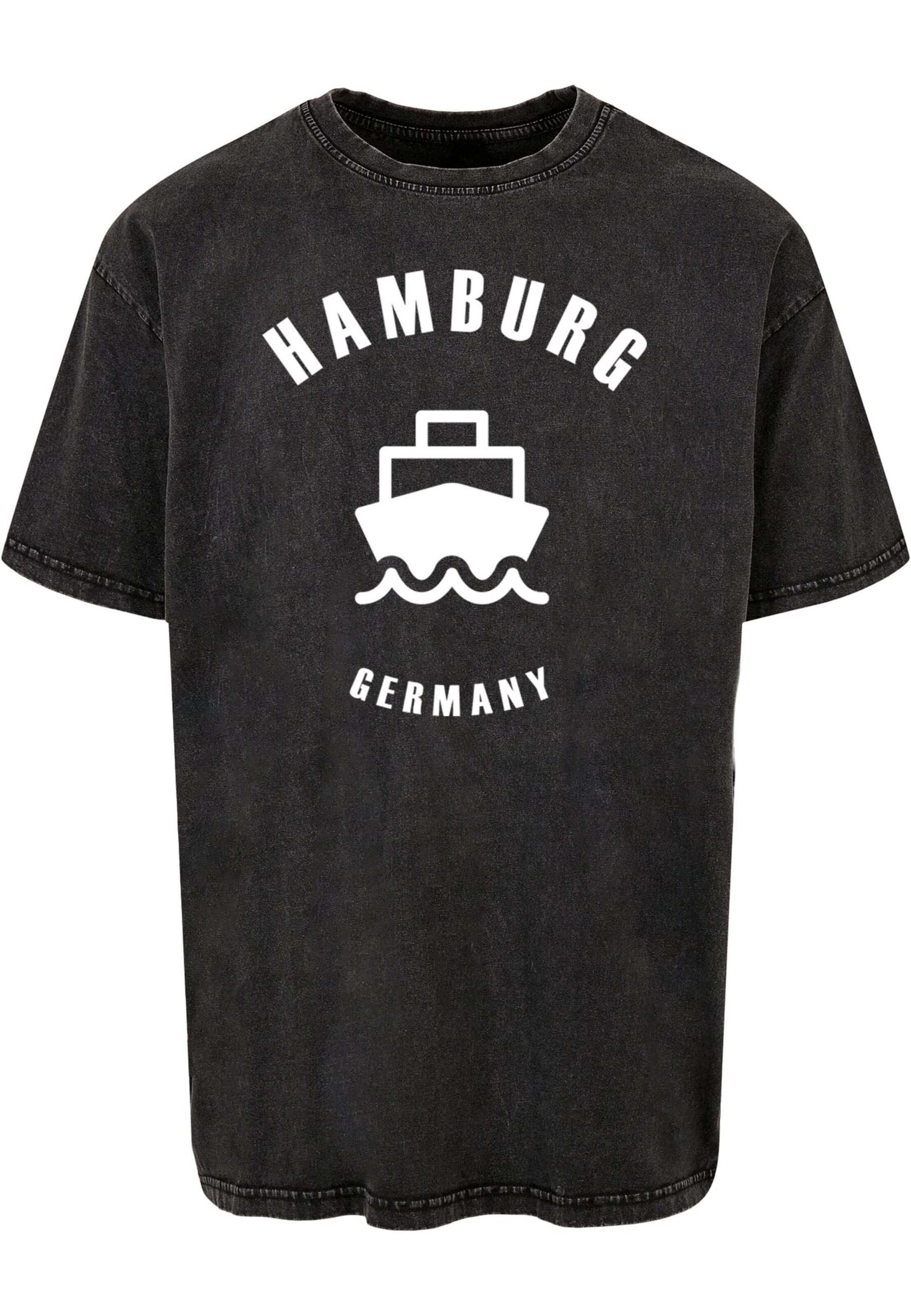 Merchcode Shirt 'Hamburg X' in Zwart: voorkant