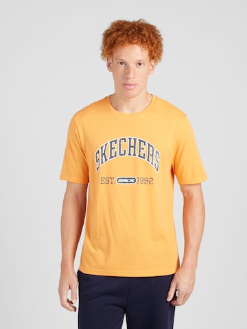 SKECHERS Функциональная футболка 'PRESTIGE' в Оранжевый: спереди