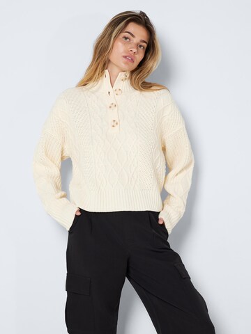 Pullover di Noisy may in beige: frontale