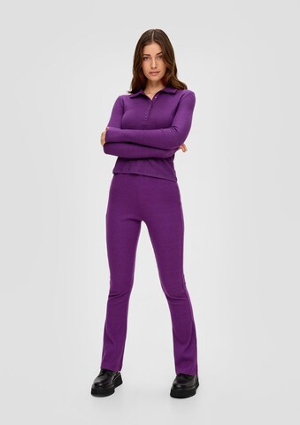 QS Flared Pants in Purple
