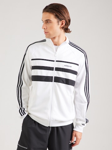 Giacca di felpa 'THE FIRST' di ADIDAS ORIGINALS in bianco: frontale