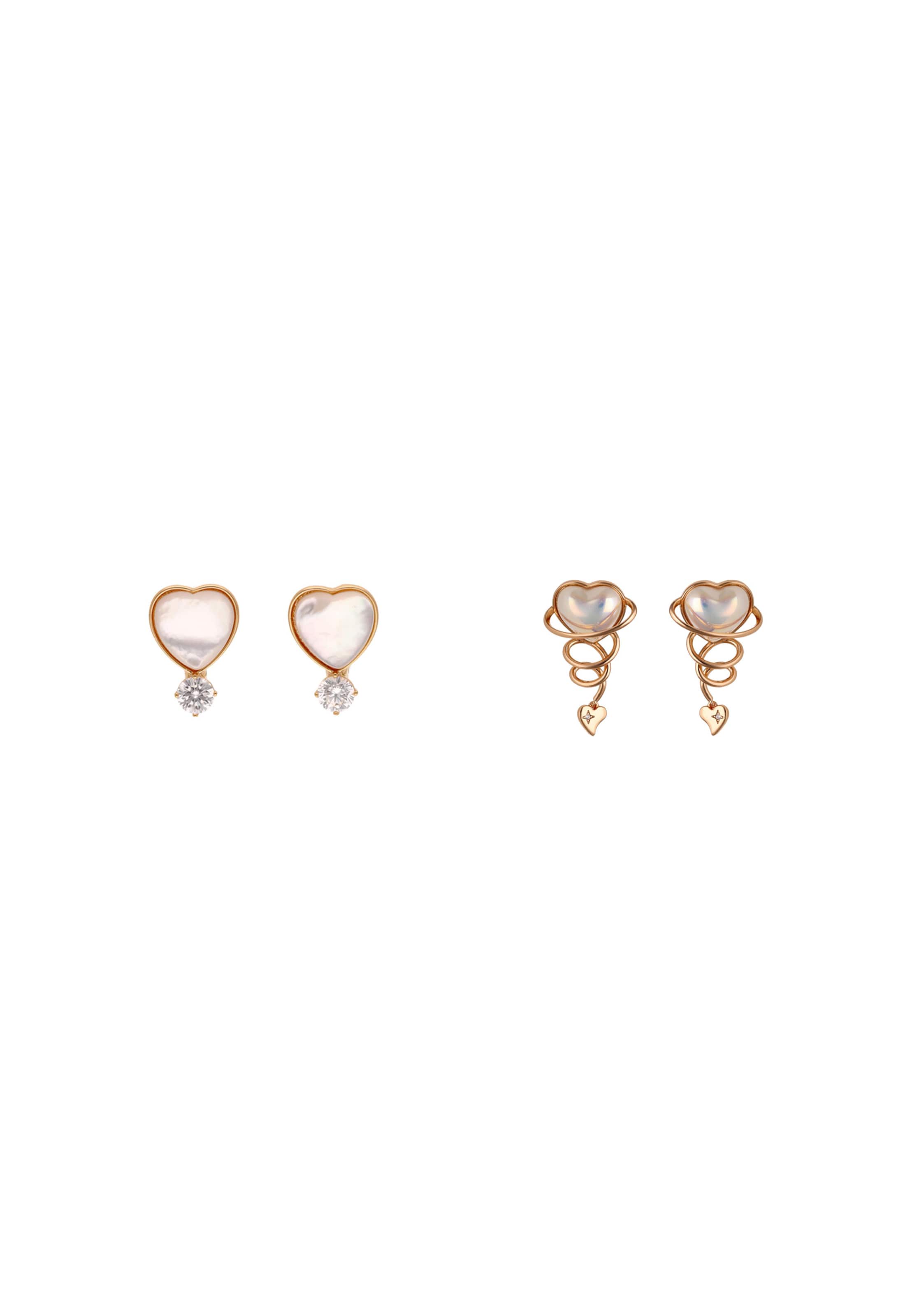 faina Earrings in Gold / Pearl white, Item view