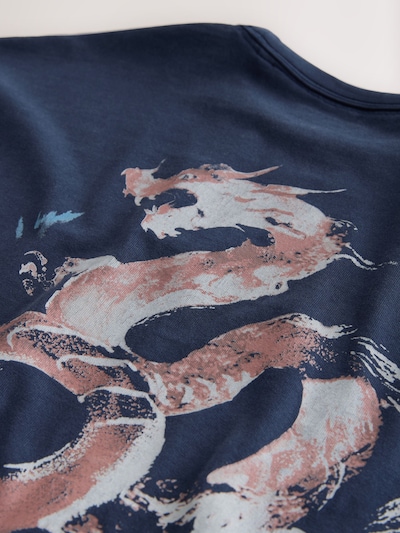 Next T-Shirt en beige / marine / mauve, Vue avec produit