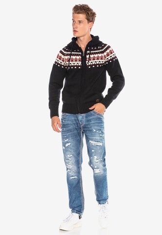 CIPO & BAXX Knit Cardigan in Black