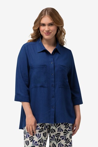 Ulla Popken Blouse in Blauw: voorkant