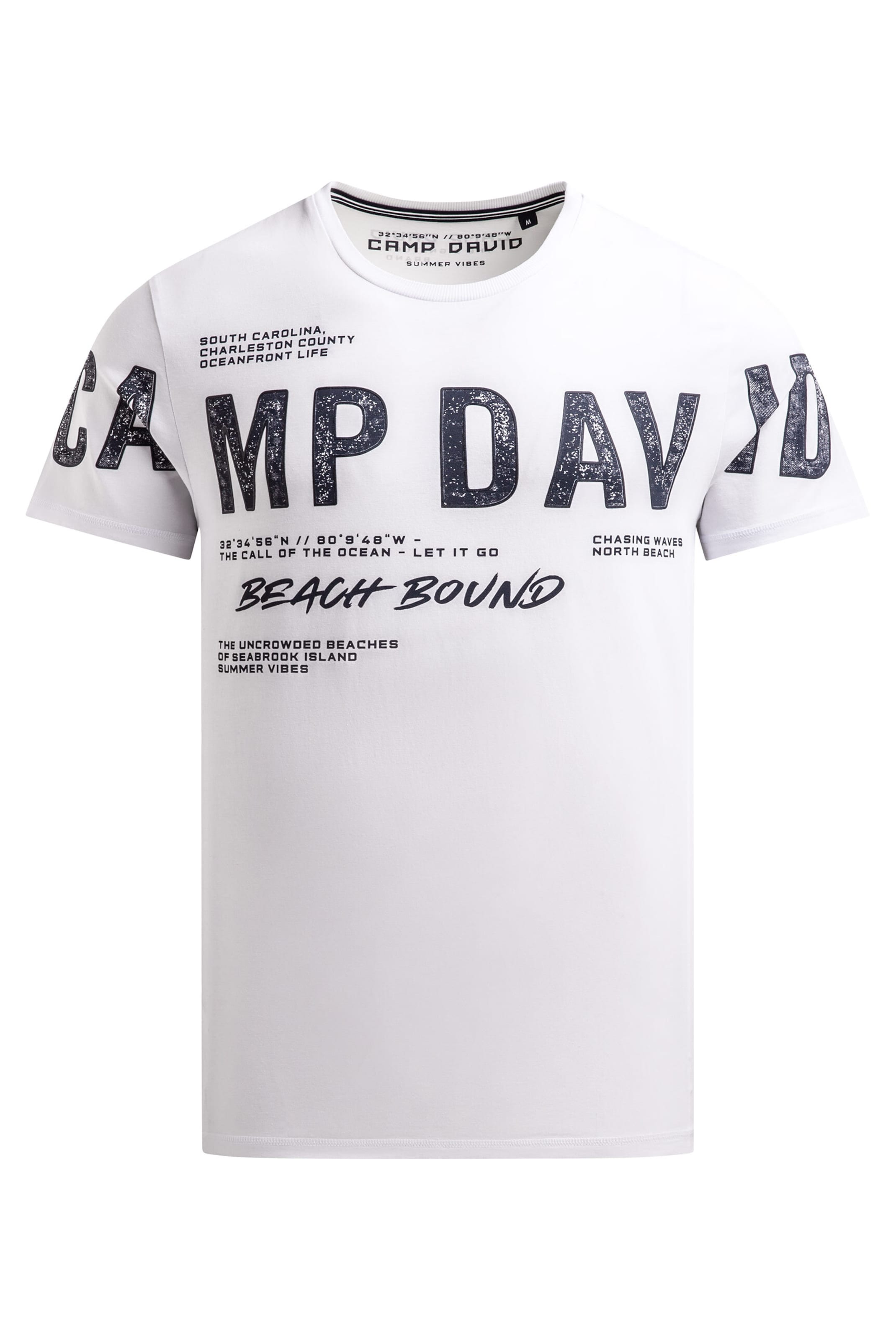 CAMP DAVID Shirt in White: front
