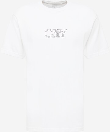 Obey Shirt in Wit: voorkant