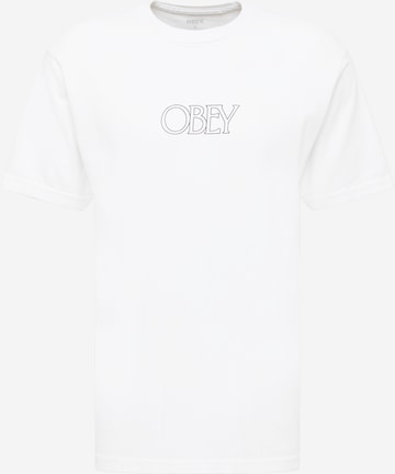 T-Shirt Obey en blanc : devant