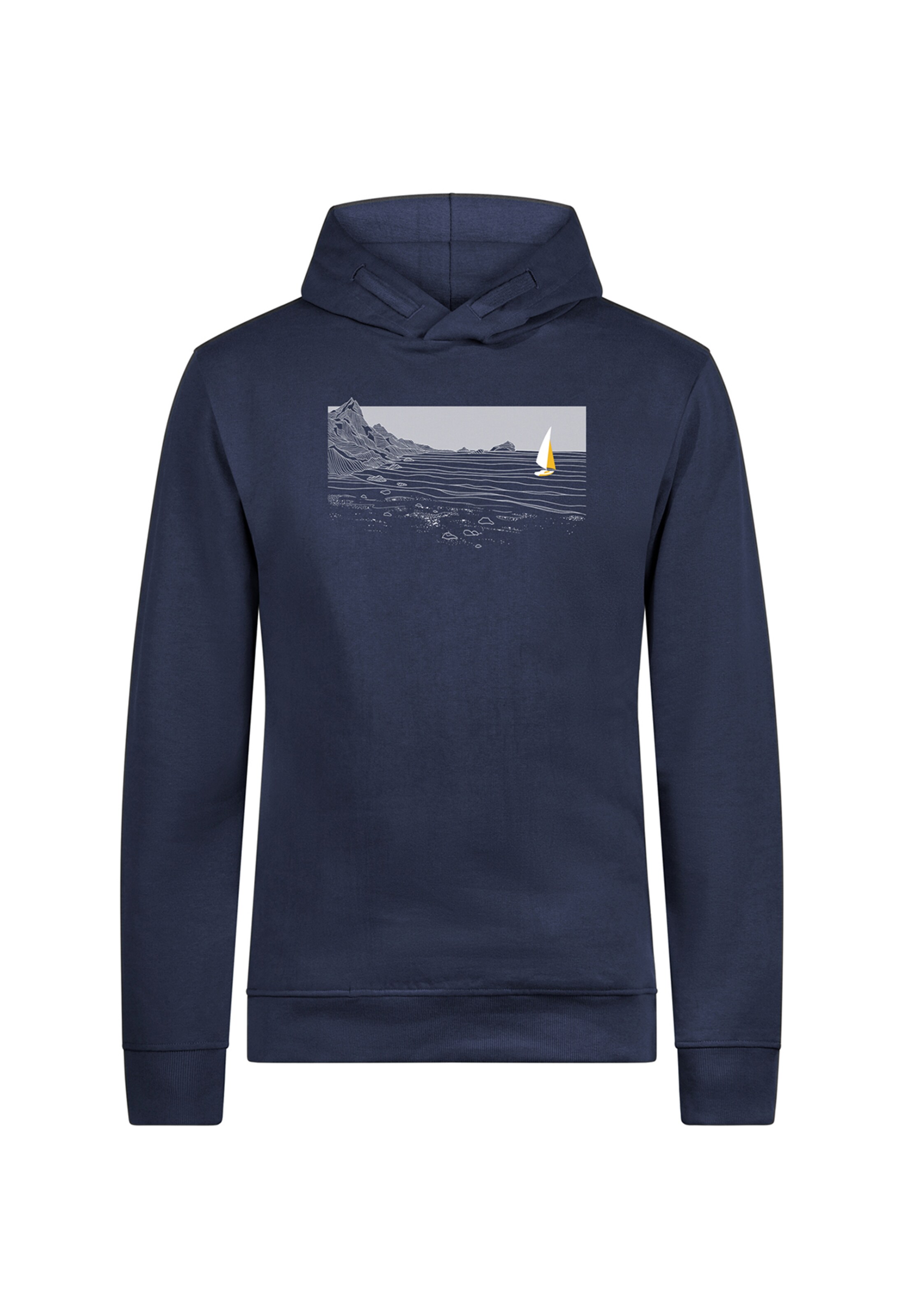 GREENBOMB Sweatshirt 'Nature Cliffsail' in Blauw: voorkant