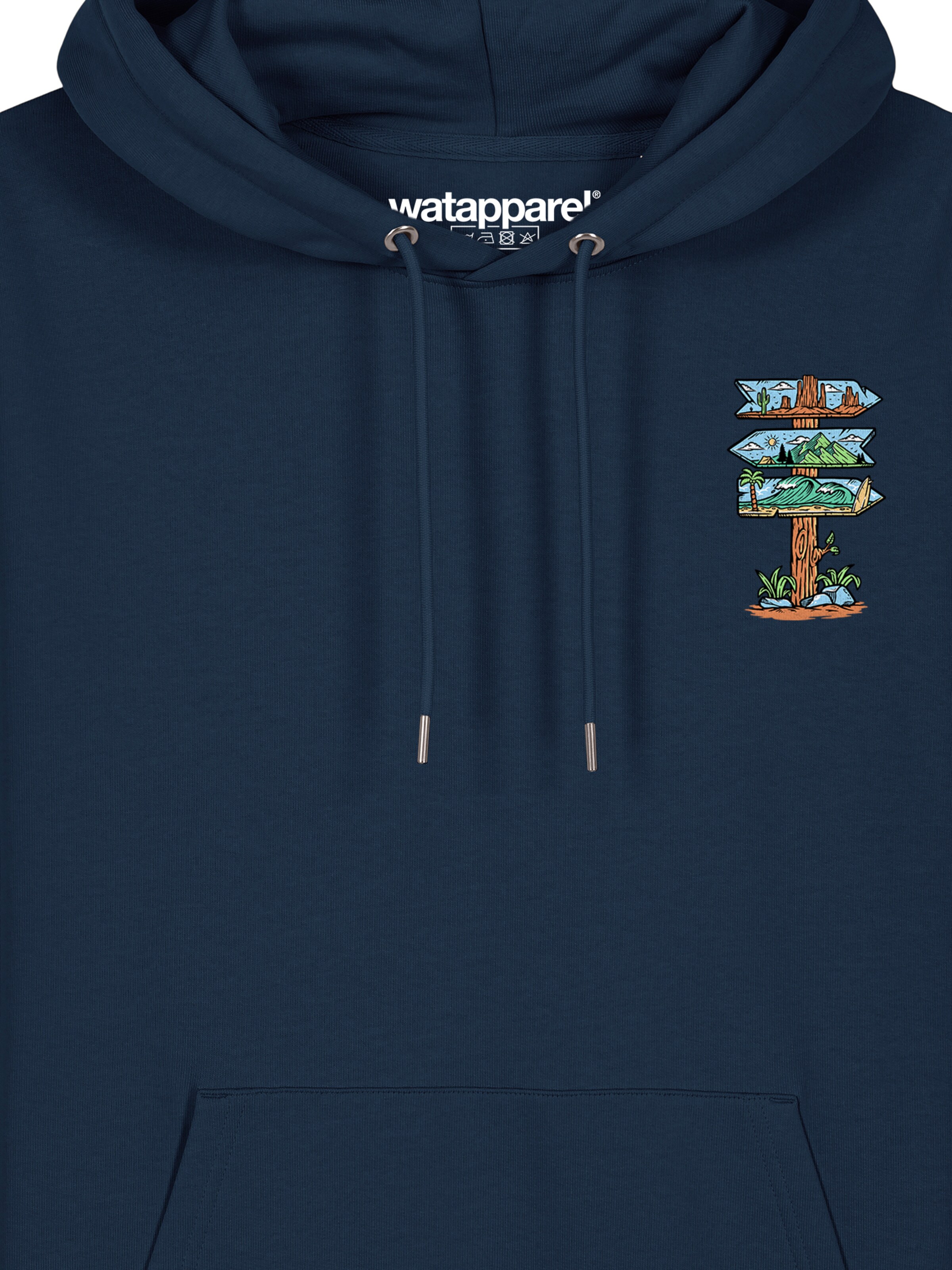 Felpa ' Adventure is everywhere ' di Watapparel in blu