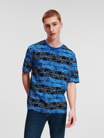 KARL LAGERFELD JEANS T-shirt i blå: framsida