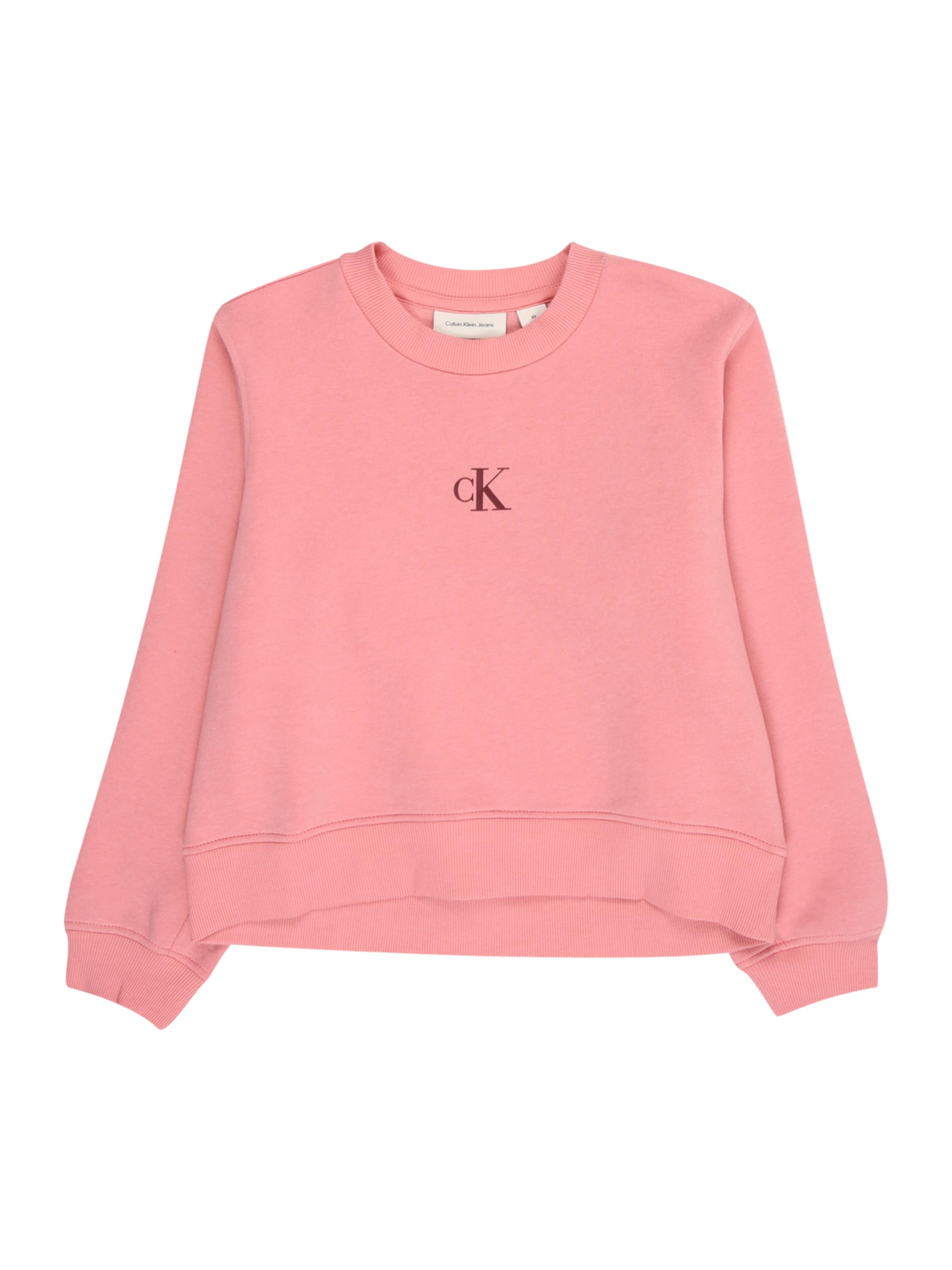 Sweat-shirt Calvin Klein Jeans en rose : devant