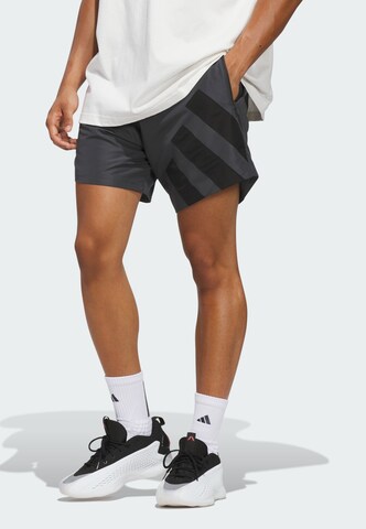 ADIDAS PERFORMANCE Loosefit Sportshorts 'Anthony Edwards Foundation' in Grau: Vorderseite