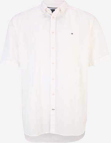 Tommy Hilfiger Big & Tall Button Up Shirt in White: front