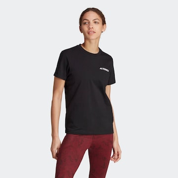 ADIDAS TERREX Performance Shirt 'Graphic Mtn' in Black: front