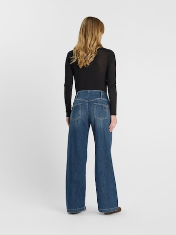 Le Temps Des Cerises Wide leg Jeans in Blue: back