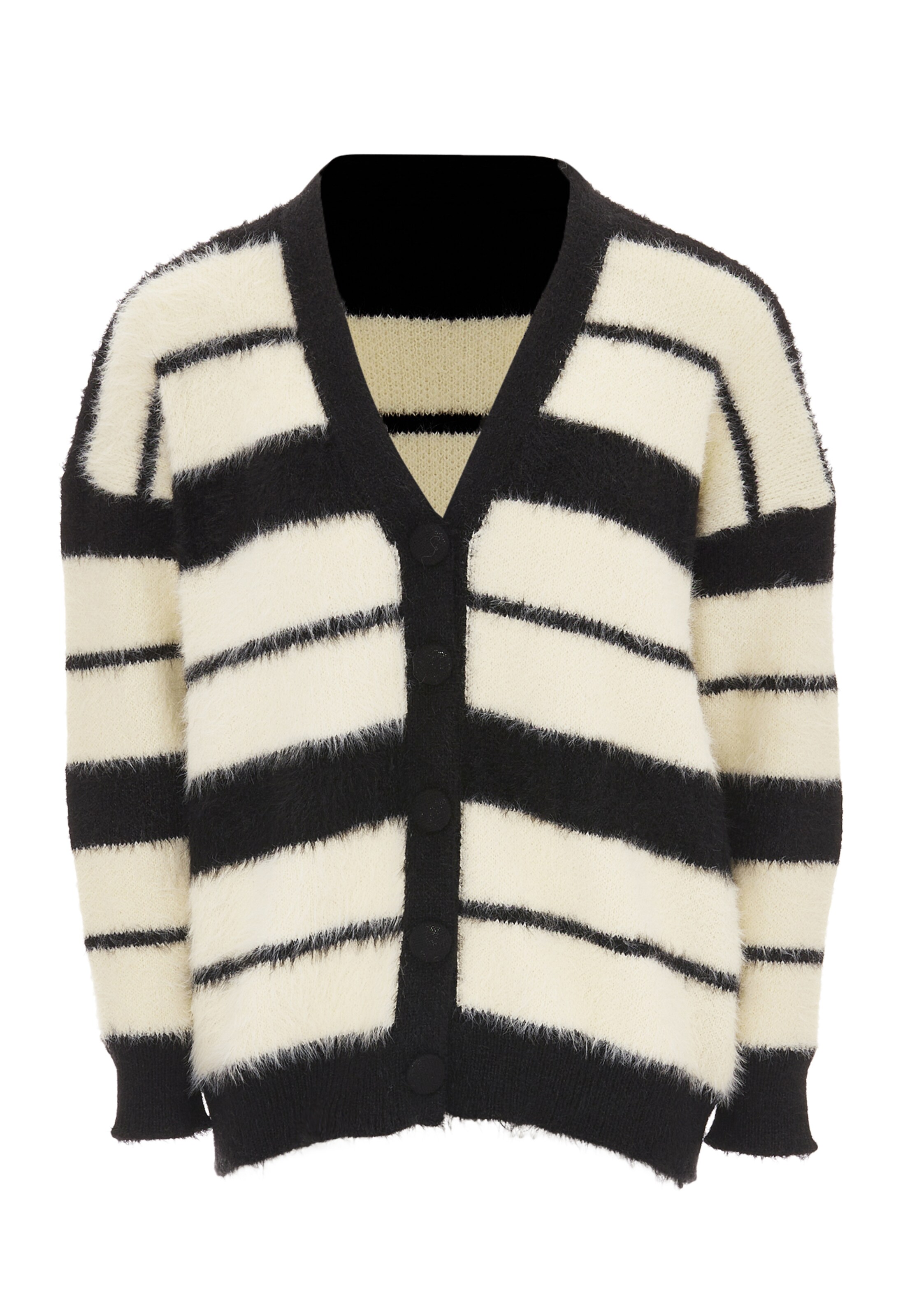 swirly Strickjacke in Beige: Vorderseite