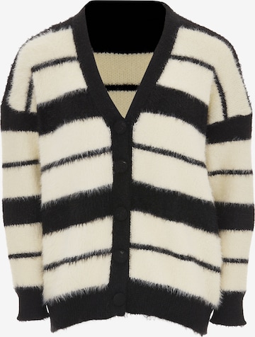 Cardigan swirly en blanc : devant