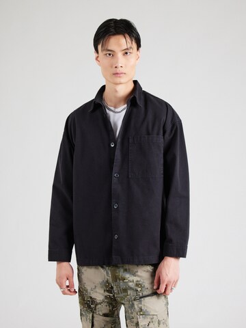 juoda JACK & JONES Patogus modelis Marškiniai 'JCOHELVETICA': priekis