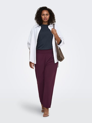 ONLY Carmakoma Regular Trousers 'STILLA' in Red