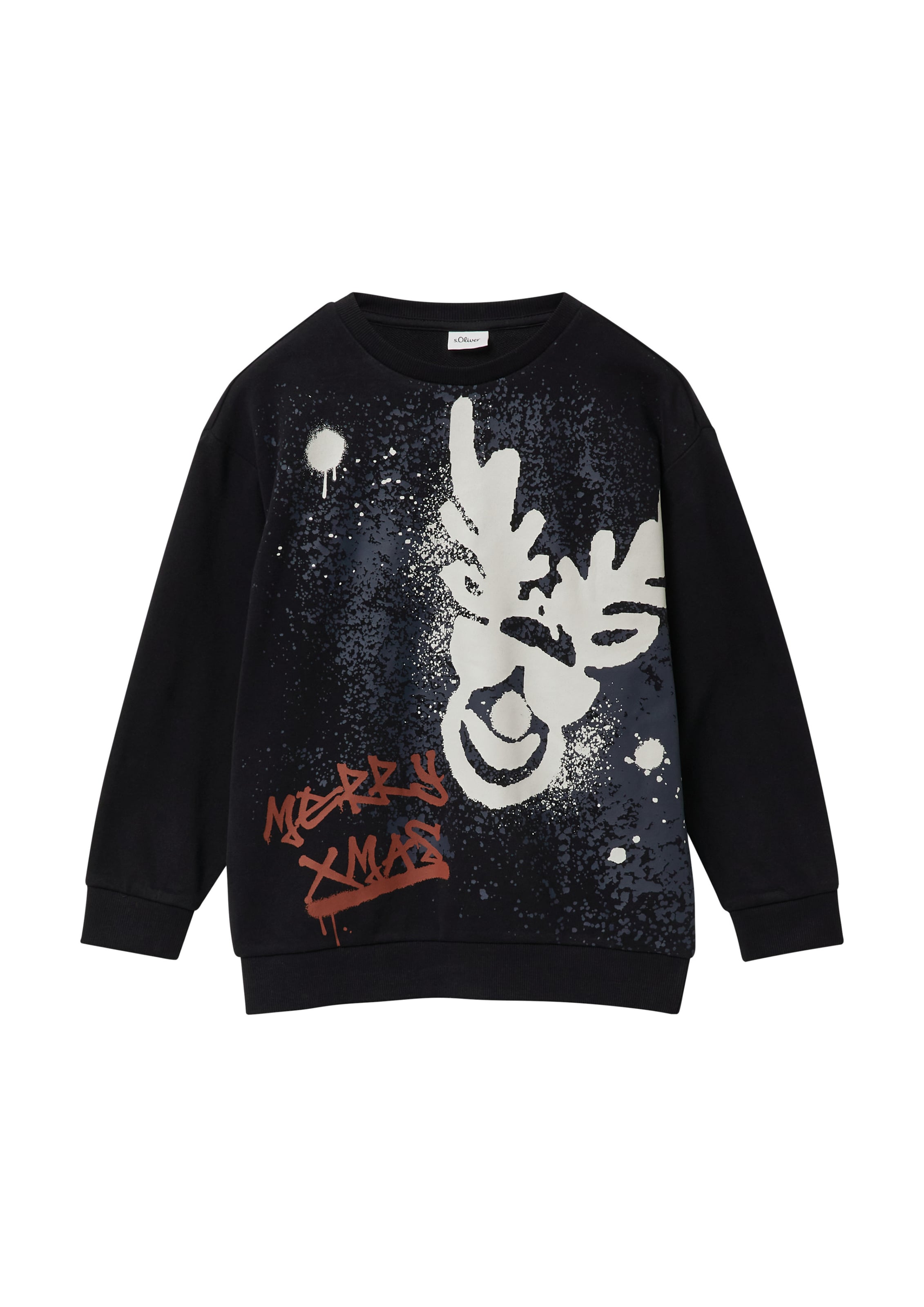 s.Oliver Sweatshirt in Schwarz: Vorderseite