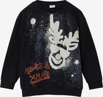 s.Oliver Sweatshirt in Schwarz: Vorderseite