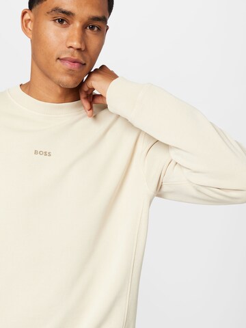 BOSS Orange Sweatshirt 'Wefade' in Beige